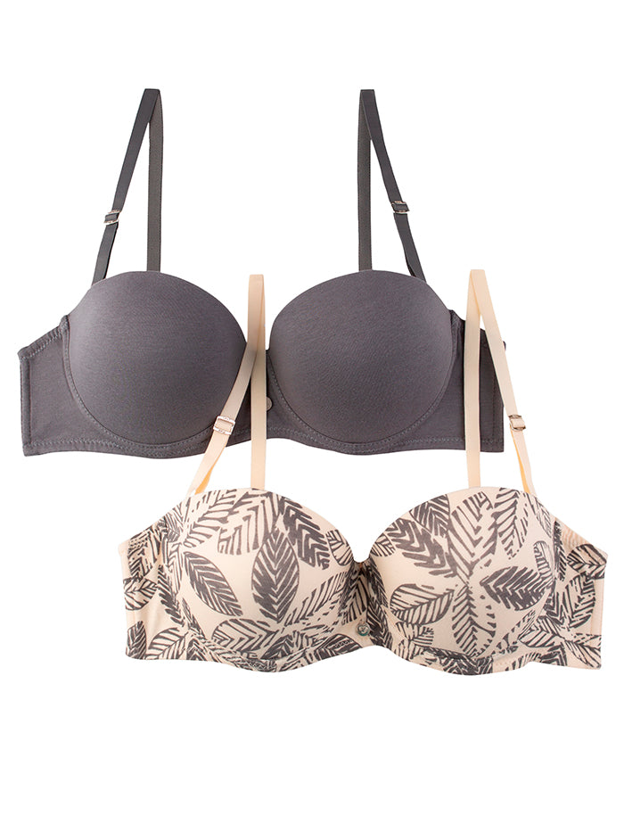 BRASIER STRAPLESS COPA B ALGODÓN PAQ X2