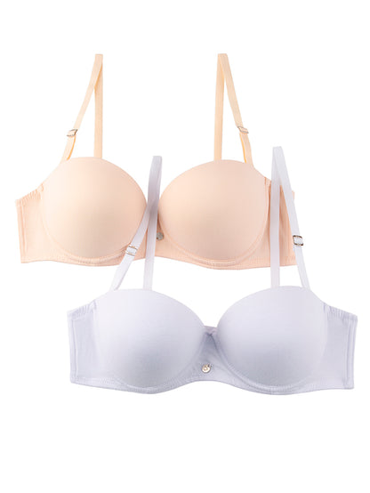 BRASIER STRAPLESS COPA B ALGODÓN PAQ X2