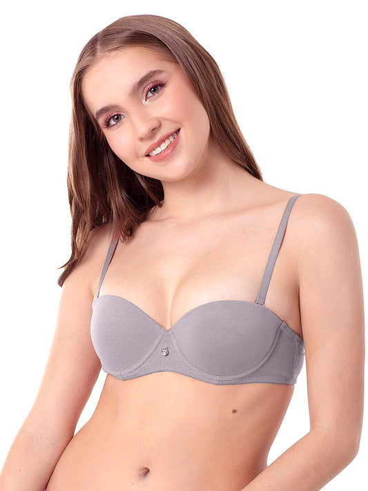 BRASIER STRAPLESS COPA B ALGODÓN PAQ X2