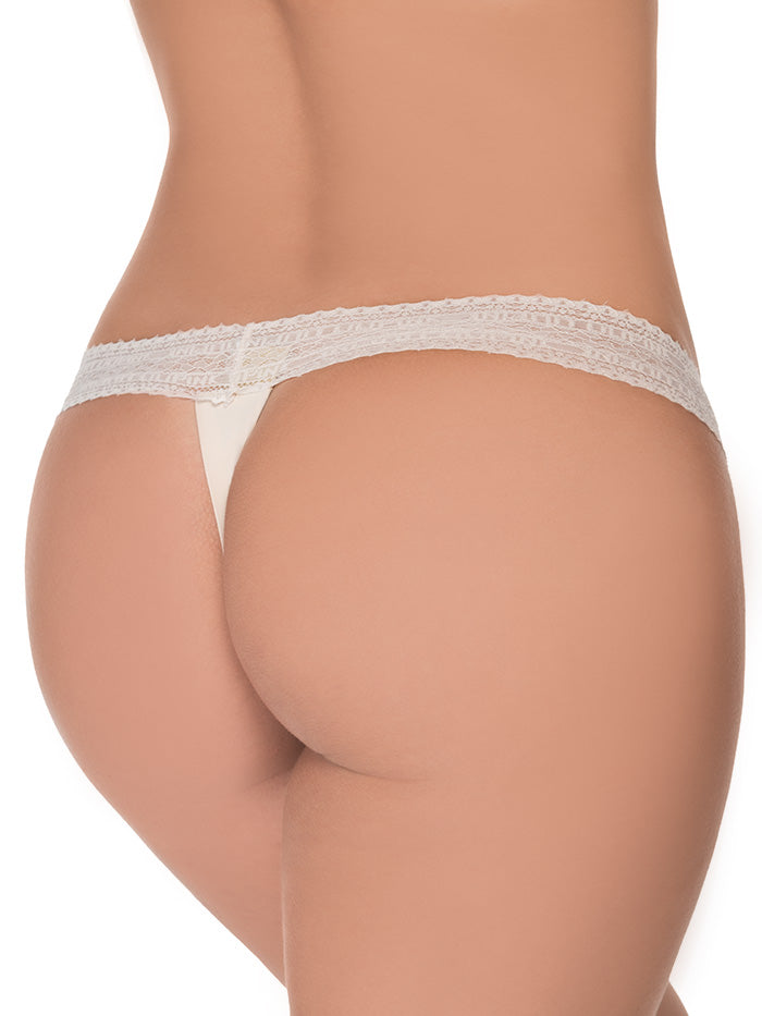 PANTY CORTE LÁSER TIPO BRASILERA CON ENCAJE PAQ X2